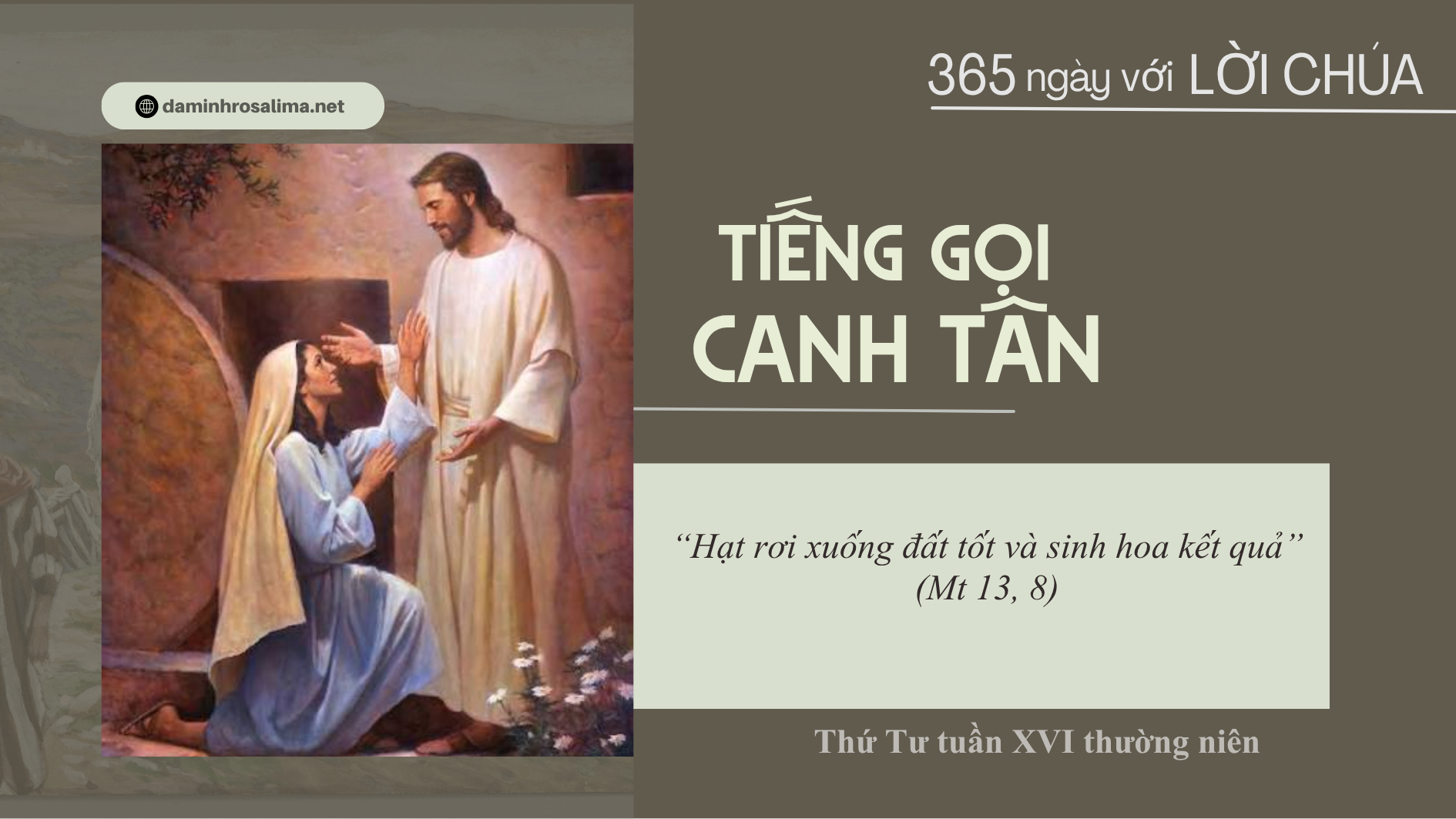 Thứ Tư tuần XVI thường niên: Thánh Maria Madalena